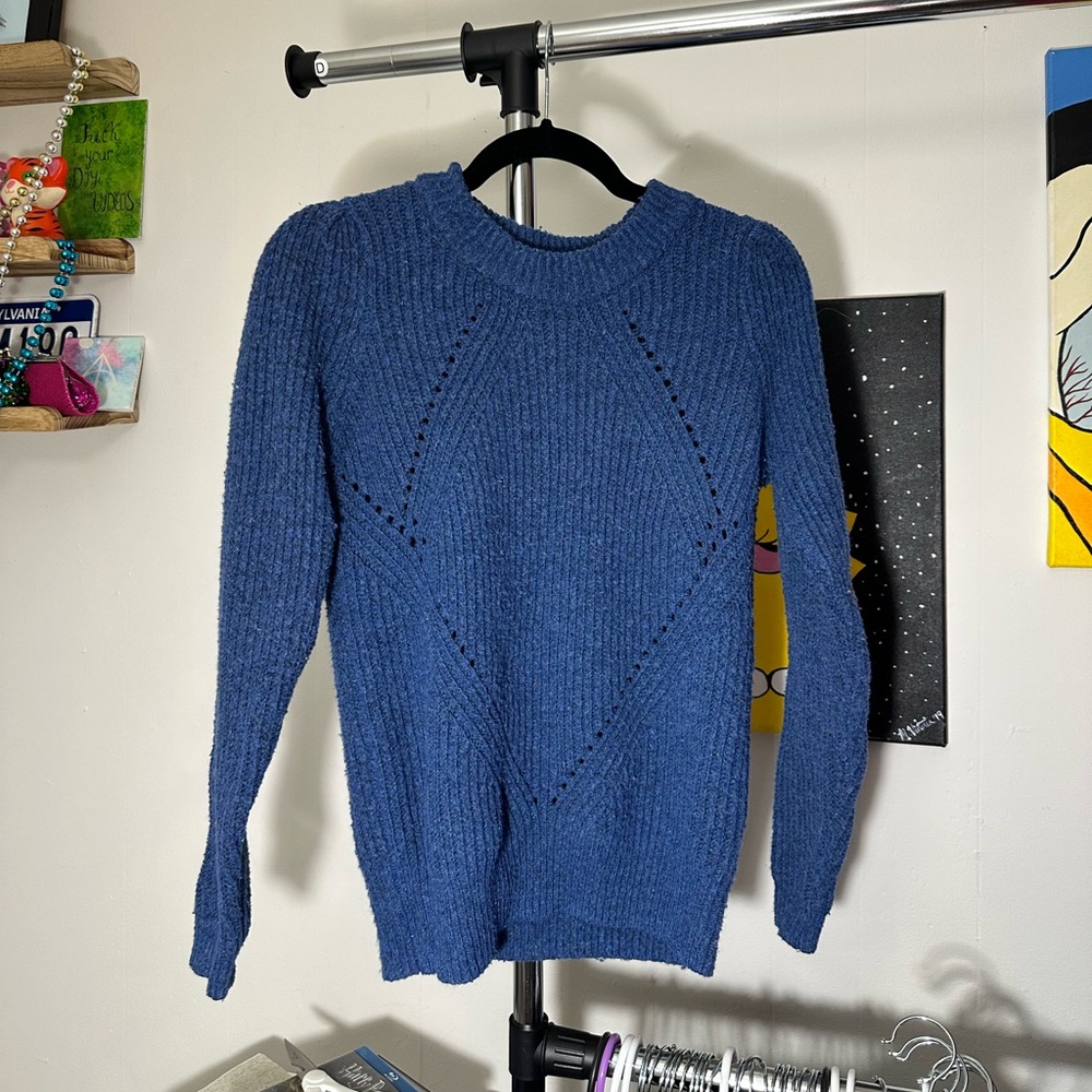 LAST CHANCE Blue Knit Sweater